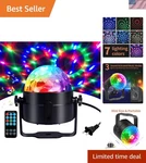 Disco Ball Light, Sound Activated Party Strobe Dj Rave Lights With Rem.... Fixed Price $23.86.