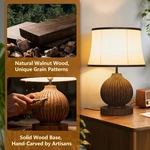 American Style Vintage Walnut Table Lamps For 110V E26 Bulb Desk Lights Usb. Fixed Price $315.00.