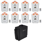 8 Rockville Rf Wedge White Rgbwa+uv Battery Wireless Dmx Lights+remotes+backpack. Fixed Price $964.60.