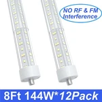 Foot Led Shop Light 144W 8' T8 Single Pin Bulbs FA8 Tube 12 Pack. Fixed Price $219.71.