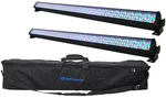 (2) Rockville Rockstrip 252 Led Dmx Rgb Color Dj Wash Up Light Bars+bag. Fixed Price $182.95.