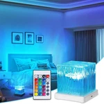 Zldypink Ocean Wave Projector Light, 16 Colors Havie Cube Lamp, 3D. Fixed Price $12.98.