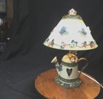Ting Shen Lamp Small Bedside/table Butterfly & Flower Pot Works TS-09C *. Fixed Price $24.95.