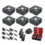 Jmaz Lighting JZ1047 Mad Par Rubix 6PK Led Powered Outdoor Uplight Kit. Fixed Price $2199.95.
