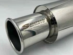 Spoon Sport Hi-power Universal Single Exhaust Muffler Inlet 2.5" Outlet 3.5" Dhl. Fixed Price $99.95.