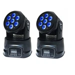 Xpcleoyz 2PCS Moving Head Dj LIGHTS,7 12W Rgbw Stage Lighting Mini H.... Fixed Price $121.04.