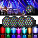 4X Wireless Rechargeable Battery Par 36 Led Rgb Stage Lights Dmx Dj Show Remote. Fixed Price $158.09.