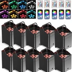 8X 108W Rgbwa+uv Stage Par Rechargeable Wireless Battery Uplight Wedding. Fixed Price $169.99.