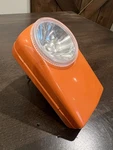 Vtg Orange Metal Wonder Flashlight Torch Made In France Battery Powered!. Fixed Price $25.00.