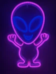 Alien Neon Sign Led Head Lamp For Man Cave Game Bedroom Party Decor. Fixed Price $40.00.