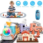 Imountek Electric Train Set With Smokes Light Sound Remote Magnetic Toys. Fixed Price $39.69.
