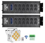 (2) Chauvet PRO-D6 Dimmer Switch Pack 115V/230V+WHITE Wireless Battery Par Light. Fixed Price $819.93.
