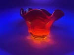 L.e. Smith Simplicity Amberina Glass Candle Holder No. 4102. Fixed Price $16.95.