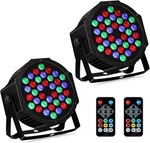 36LEDS Rgb Stage Lights 2PACK: 36W Par - Sound Activated Remote & Dmx Contro. Fixed Price $73.86.