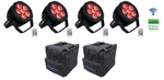 (4) Rockville Best Par H2O Water Resistant Indoor/outdoor Wash Lights+bags. Fixed Price $639.70.