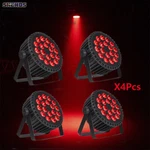 Shehds 4PCS 18X18W Rgbwa+uv Aluminum Alloy Led Stage Flat Par Lighting Club. Fixed Price $352.00.
