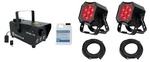 (2) American Dj Mod Stq Compact Led Dmx Par Wash Lights W/remote+fogger+cables. Fixed Price $579.98.