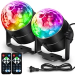 Disco Ball Dj Party Lights Sound Activated With Remote Control Strobe Lamp 7 .... Fixed Price $21.67.