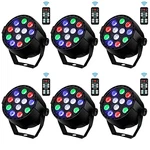 Stage 6 Packs, Czgor 12X1W Rgbw Led Lights, 8 Channel Dj Party. Fixed Price $180.00.