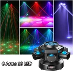 6 Arms 10PCS Leds Moving Head Stage Rgbw Laser Disco Dj Lighting DMX512 Us. Fixed Price $439.99.