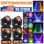 4 Packs 7R 230W Beam Sharpy Stage Light Moving Head 16 Prism DMX512 Gobos. Fixed Price $279.99.