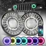 Inch Rgbw Halo Led Chrome Projector Headlight Compatible With 07-18 Jk/jku Tj. Fixed Price $142.49.