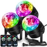Nequare Disco Ball Dj Party Lights Sound Activated With Remote Control Strobe. Fixed Price $26.95.