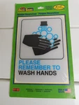 Please Remember To Wash Hands Sign Self-adhesive Commercial 5"X7" New Hy-ko D-26. Fixed Price $15.99.
