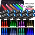 Coolighine Rgbw 70W Led Pinspot Beam Spotlights Remote Dj Disco Party Club. Fixed Price $170.18.