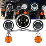 7" Led Headlight + Passing Lights For Honda Shadow Ace Spirit 750 1100 Vtx. Fixed Price $195.99.