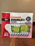Sylvania Double Life 100W Soft White Light Bulbs - 8 Pack New. Fixed Price $42.99.