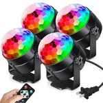 Luditek 4-PACK Sound Activated Party Lights With Remote Control Dj Black. Fixed Price $38.57.