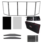 Prox XF-5X3048B Black Aluminum Scrim Dj Facade W Shelves & Bag. Fixed Price $337.40.