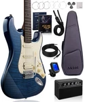 Electric Guitar Kit 10W Amp Hss Pickups Gig Bag Tuner Aklot Storm Blue Beginner. Fixed Price $259.99.