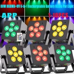 Wireless App+remote Rgbwa Uv Led Rechargable Par Can Dmx Stage Dj Lights. Fixed Price $159.99.