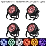 Becen 4PCS Waterproof 18X18W 6IN1 Led Par Can IP65 Dj Stage Wash Lighting. Fixed Price $488.00.
