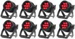 (8) American Dj Encore LP7IP 7X20 Watt Outdoor Rgbl Led Dmx Par Wash Lights. Fixed Price $3720.00.