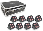Rockville Mini IR4 Charge Package Black 8 Dj Par Wash Up Lights+case+app Control. Fixed Price $743.95.