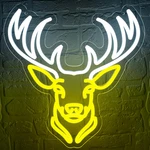 Fuzuneli Deer Head Neon Sign For Wall Decor Animal Light Dimmable Led. Fixed Price $59.76.
