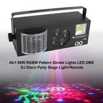4IN1 80W Rgbw Pattern Strobe Lights Led Dmx Dj Disco Party Stage + Remote. Fixed Price $79.35.