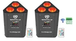 (2) Rockville Rockwedge Led Rgbwa+uv Rechargeable Wireless Dmx Dj Par Up-lights. Fixed Price $214.95.