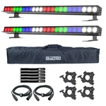 Chauvet Dj Eve B-160Q 1M Full-color Rgbw Dmx Linear Batten Lights 2 Pack. Fixed Price $1500.40.