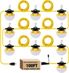 100FT Construction String Lights, IP65 Waterproof Etl Certified Led Work. Fixed Price $83.05.