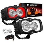 Novsight 4.5 Inch Led Pod Lights Flood Beam Offroad With Red/white Drl Bright 2X. Fixed Price $212.49.