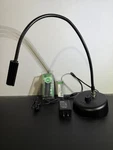 Littlite LW-18-HI Inch Gooseneck Halogen Desk Light Extra Bulb And Hood. Fixed Price $90.00.