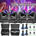 4X 150W Moving Head Beam 18 Prism Rgbw Led Stage Lighting Effect W/ Case. Fixed Price $499.99.