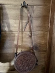 American Darling Tooled Round Floral Brown Crossbody Bag Zip, Adj Strap, Pockets. Fixed Price $85.00.