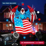 Independence Day Projector Lights 4TH July Patriotic Waterproof Out. Fixed Price $43.52.