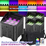 9LED Rechargeable 225W Waterproof Par Rgbwa Uv Battery Wireless Dj Uplight. Fixed Price $500.99.