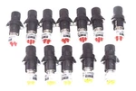 Lot Of Kimuden LE-12A Light Indicators (7) Red, (5) Yellow, 24V, 20MA, LE12A. Fixed Price $85.95.